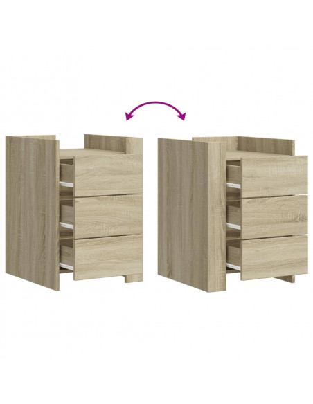 Comodino Rovere Sonoma 45x50x65 cm in Legno Multistrato