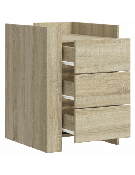 Comodino Rovere Sonoma 45x50x65 cm in Legno Multistrato