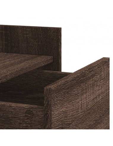 Comodino Rovere Marrone 45x50x65 cm in Legno Multistrato
