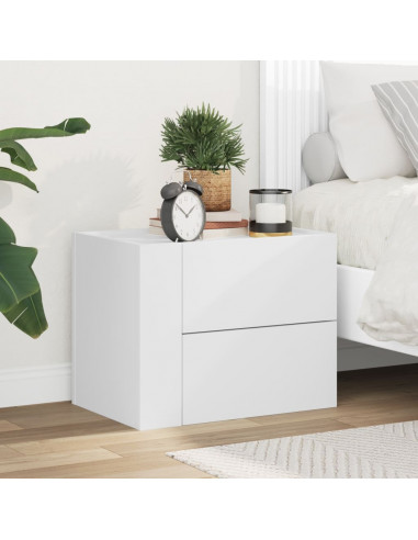 Comodino a Parete Bianco 45x30x35 cm