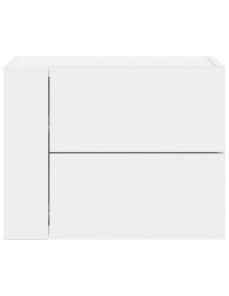 Comodino a Parete Bianco 45x30x35 cm