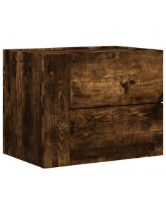 Comodino a Muro Rovere Fumo 45x30x35 cm 2