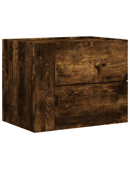 Comodino a Muro Rovere Fumo 45x30x35 cm
