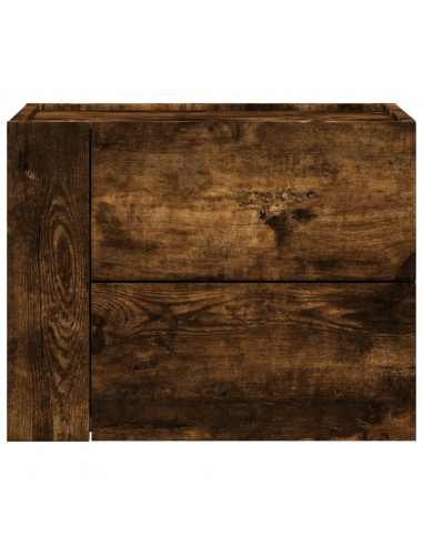 Comodino a Muro Rovere Fumo 45x30x35 cm