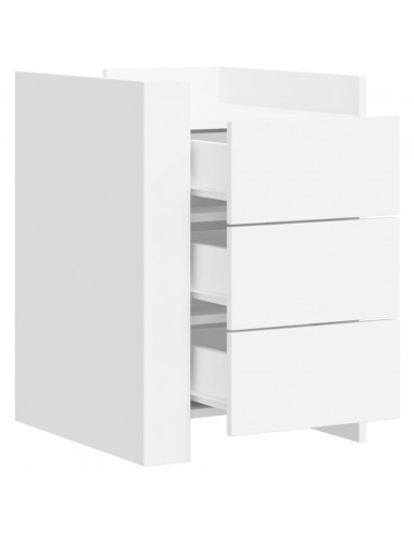 Comodino Bianco 45x50x65 cm in Legno Multistrato