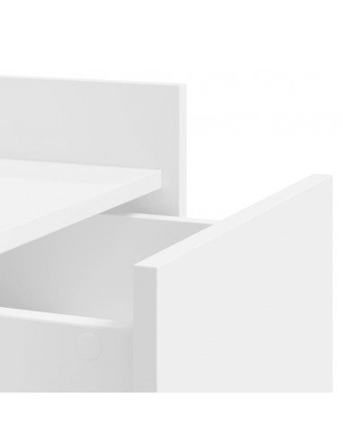 Comodino Bianco 45x50x65 cm in Legno Multistrato