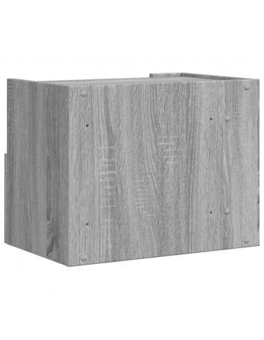 Comodini a Muro 2 pz Grigio Sonoma 45x30x35 cm