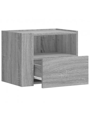 Comodini a Muro 2 pz Grigio Sonoma 45x30x35 cm