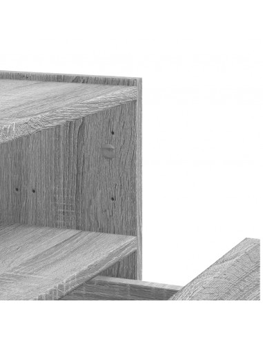 Comodini a Muro 2 pz Grigio Sonoma 45x30x35 cm