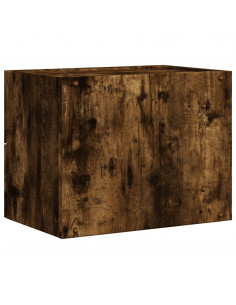 Comodini a Muro 2 pz Rovere Fumo 45x30x35 cm 2