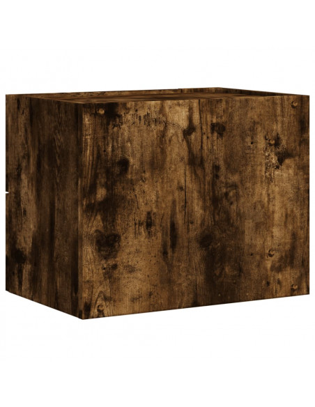 Comodini a Muro 2 pz Rovere Fumo 45x30x35 cm
