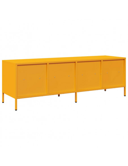 Mobile TV Giallo Senape 135x39x43,5 cm in Acciaio