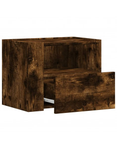 Comodini a Muro 2 pz Rovere Fumo 45x30x35 cm 2