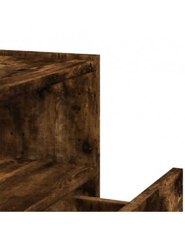 Comodini a Muro 2 pz Rovere Fumo 45x30x35 cm