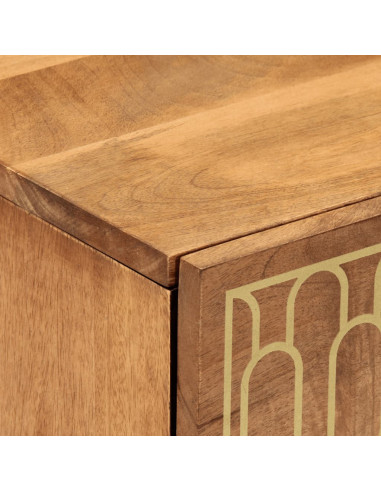 Comodini 2pz 40x33x46 cm in Legno Massello di Mango