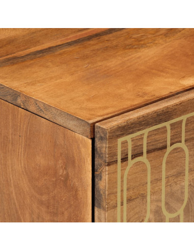 Comodino 50x33x60 cm in Legno Massello di Mango