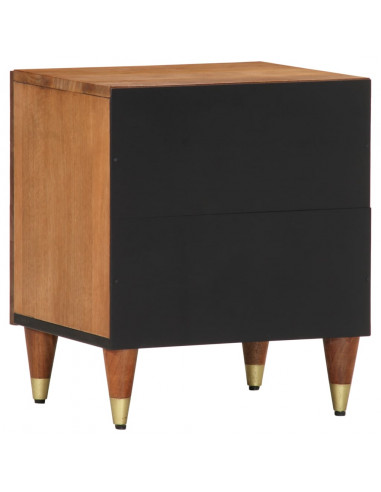 Comodini 2pz 40x33x46 cm in Legno Massello di Mango