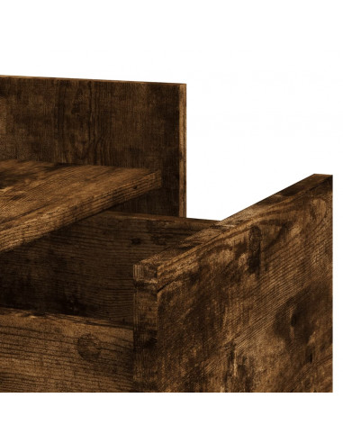 Comodino Rovere Fumo 45x50x65 cm in Legno Multistrato