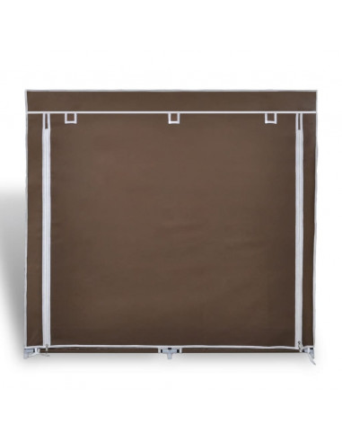 Scarpiera in Tessuto Richiudibile 115 x 28 x 110 cm Marrone