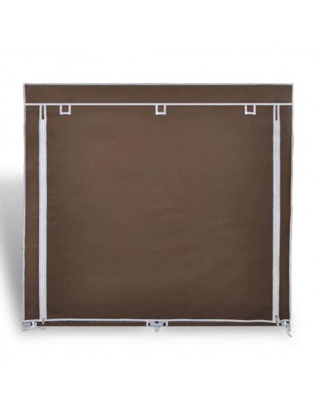 Scarpiera in Tessuto Richiudibile 115 x 28 x 110 cm Marrone