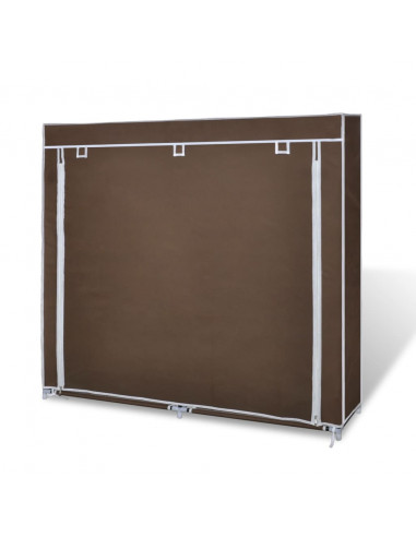 Scarpiera in Tessuto Richiudibile 115 x 28 x 110 cm Marrone