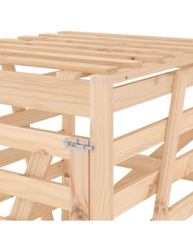 Copribidone 84x90x128,5 cm in Legno Massello di Pino