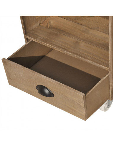 Comodino Marrone in Legno Massello