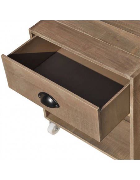 Comodini 2 Pezzi Marrone in Legno Massello