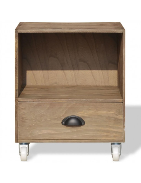 Comodini 2 Pezzi Marrone in Legno Massello