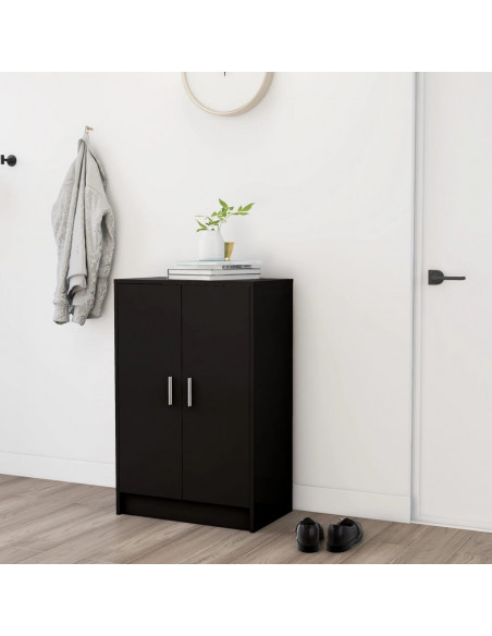 Scarpiera Nera 60x35x92 cm in Truciolato