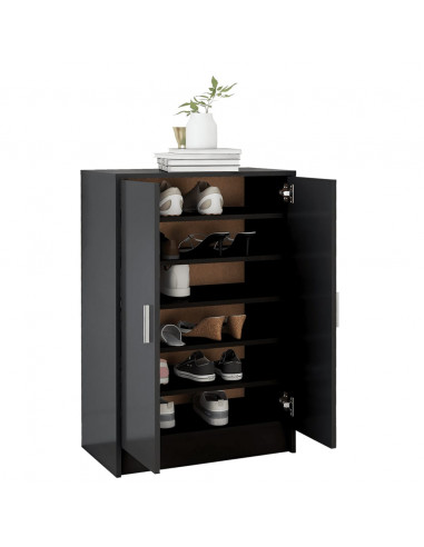 Scarpiera Nera 60x35x92 cm in Truciolato