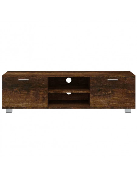 Mobile TV Rovere Fumo 140x40,5x35 cm in Legno Multistrato