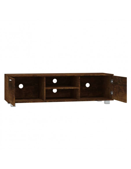 Mobile TV Rovere Fumo 140x40,5x35 cm in Legno Multistrato