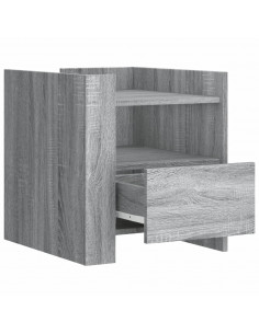 Comodino Grigio Sonoma 45x50x50 cm in Truciolato 2