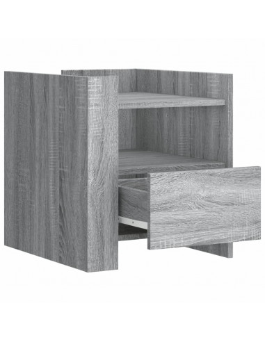 Comodino Grigio Sonoma 45x50x50 cm in Truciolato