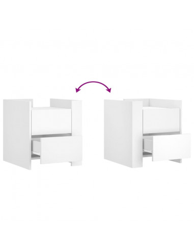 Comodino Bianco 45x50x50 cm in Truciolato