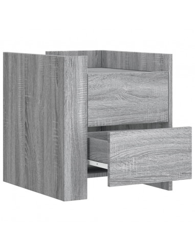 Comodino Grigio Sonoma 45x50x50 cm in Truciolato