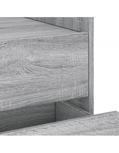 Comodino Grigio Sonoma 45x50x50 cm in Truciolato