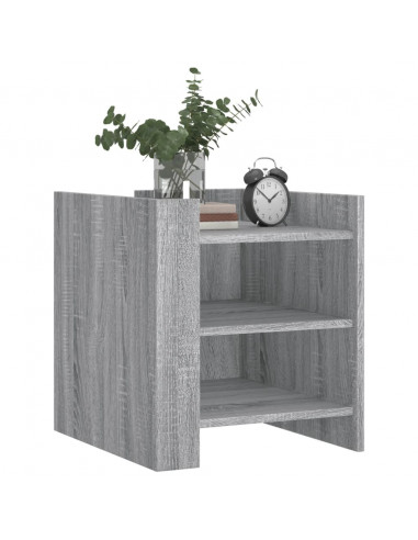 Comodino Grigio Sonoma 45x50x50 cm in Truciolato