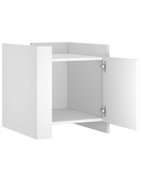 Comodino Bianco 45x50x50 cm in Truciolato