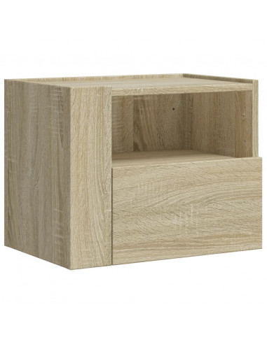 Comodino a Muro Rovere Sonoma 45x30x35 cm