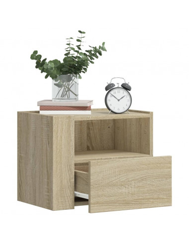 Comodino a Muro Rovere Sonoma 45x30x35 cm