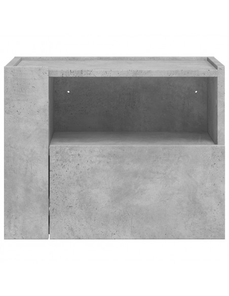 Comodino a Muro Grigio Cemento 45x30x35 cm
