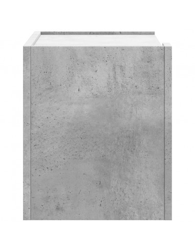 Comodino a Muro Grigio Cemento 45x30x35 cm