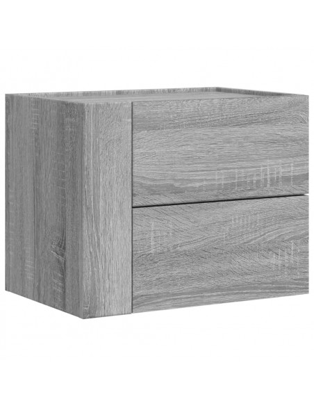 Comodini a Muro 2 pz Grigio Sonoma 45x30x35 cm