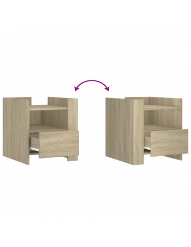 Comodino Rovere Sonoma 45x50x50 cm in Truciolato