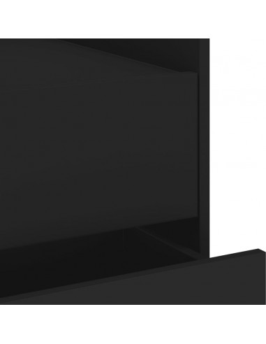 Comodino Nero 45x50x50 cm in Legno Multistrato