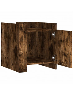 Comodino Rovere Fumo 45x50x50 cm in Truciolato 2