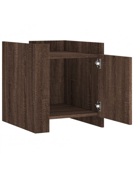 Comodino Rovere Marrone 45x50x50 cm in Truciolato