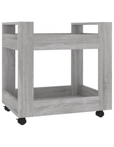 Carrello Scrivania Grigio Sonoma 60x45x60 cm Legno Multistrato